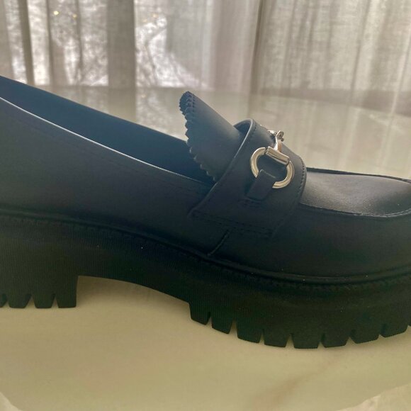 NEW Skechers Black Lug Sole Loafers size 7 - 7 1/2* - Picture 10 of 11